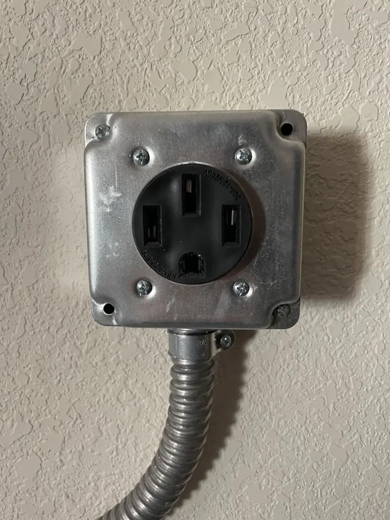 NEMA 14-50 outlet installed for Electrical Panel Upgrade in Blackman